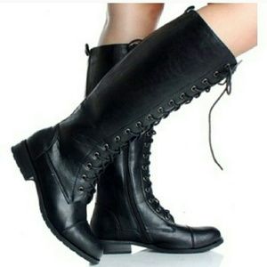 Lucky Brand Tall Combat Lace up Boots